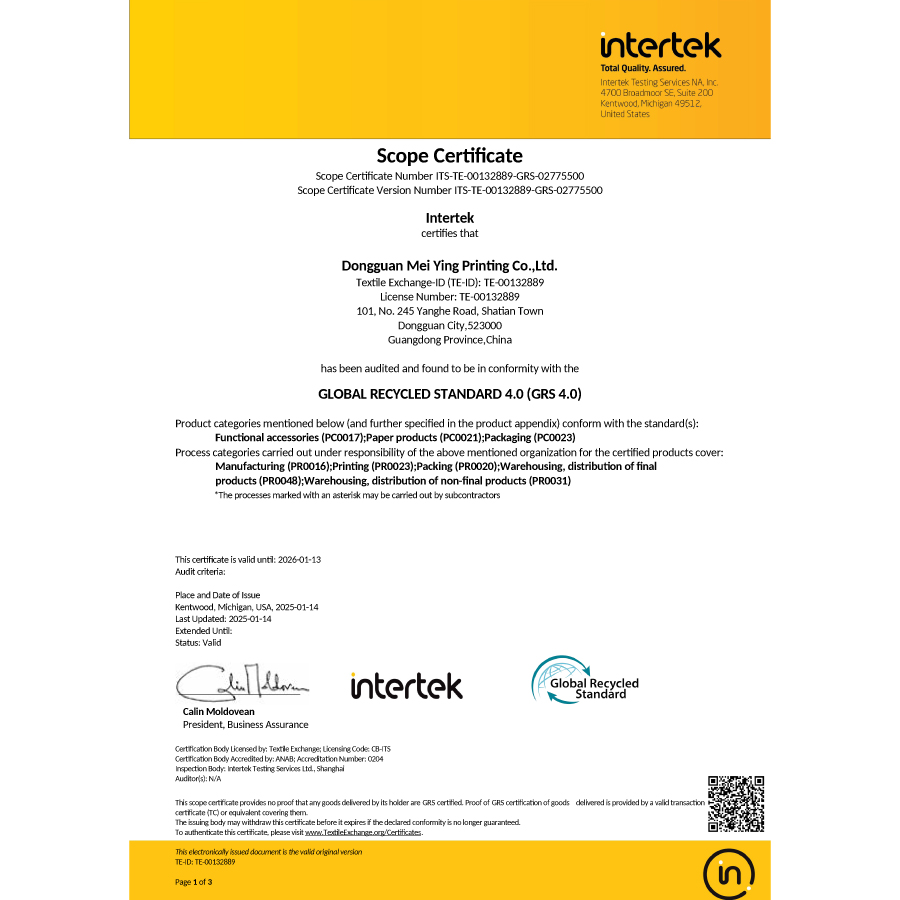 GRS certification